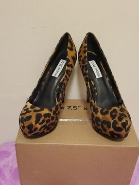 Steve Madden Leopard-Print High Heel Pumps - Brown & Black